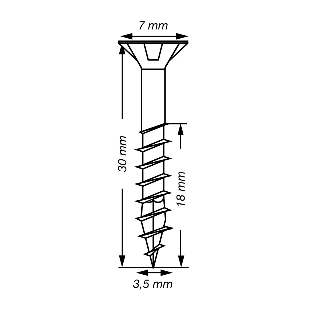SPAX Senkkopf-Schraube T20  3,5x 30