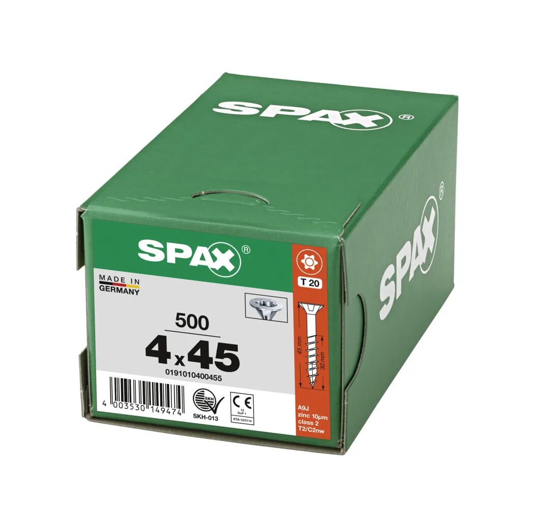 SPAX Senkkopf-Schraube T20 4,0 x 45