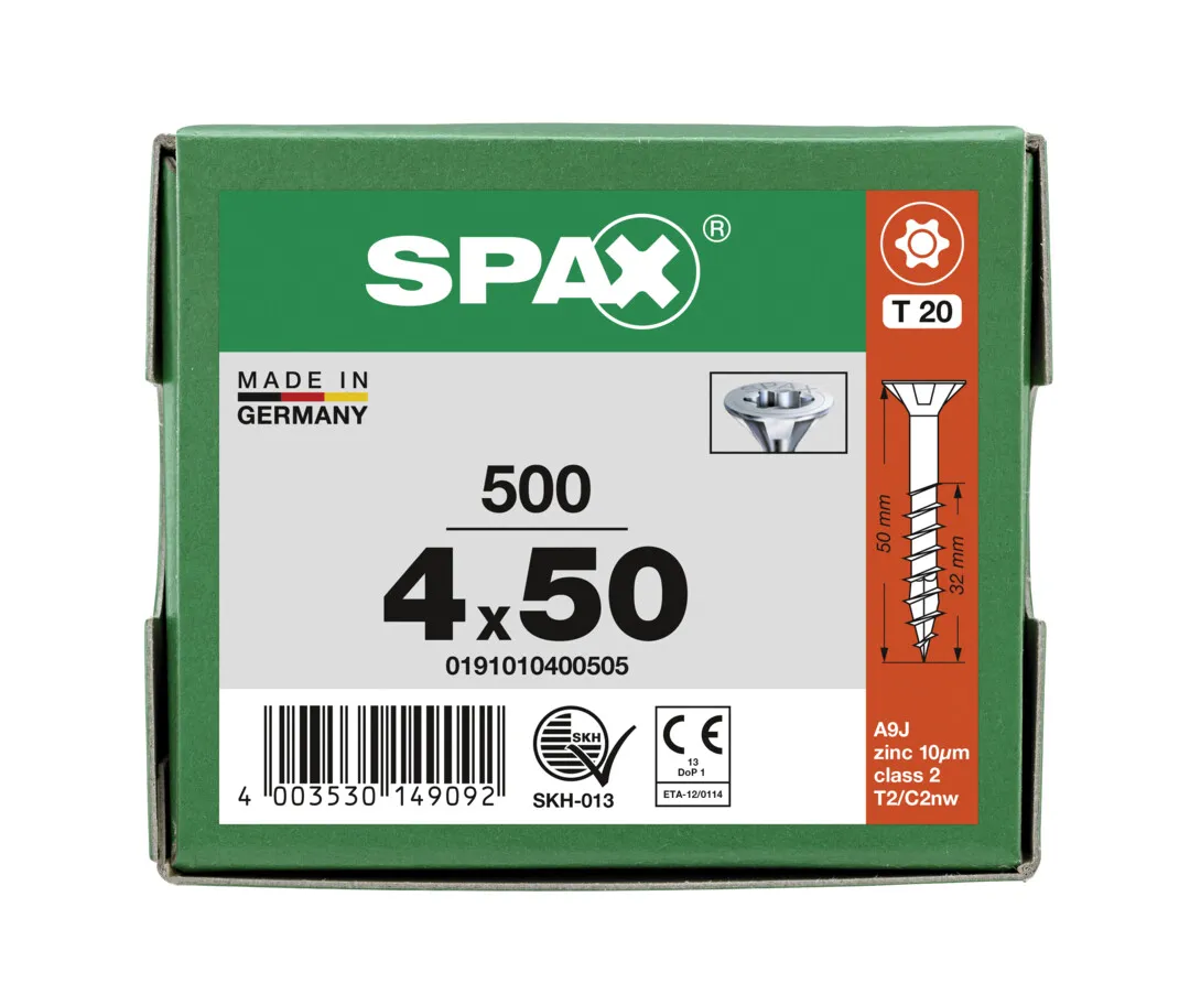 SPAX Senkkopf-Schraube T20 4,0 x 50