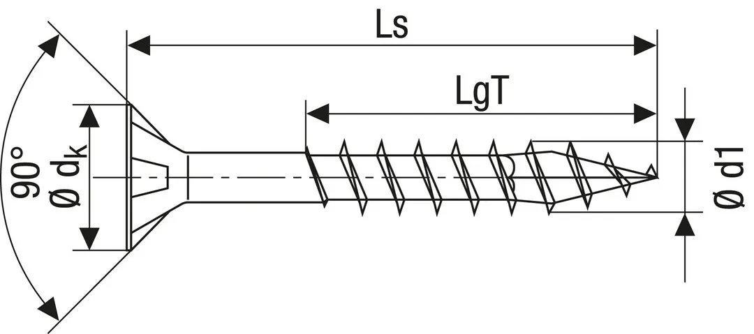 SPAX Senkkopf-Schraube T20 4,0 x 60