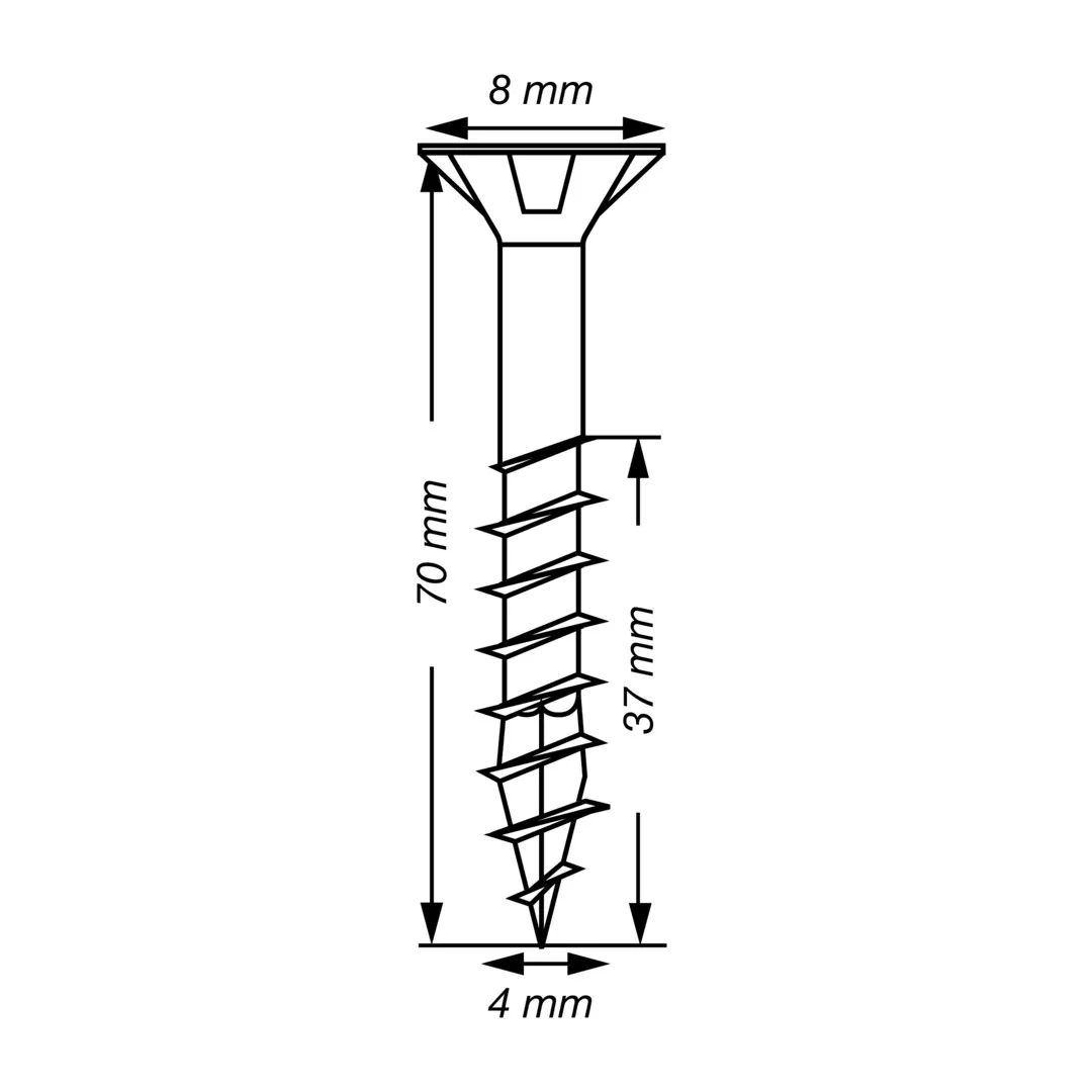 SPAX Senkkopf-Schraube T20  4,0x 70