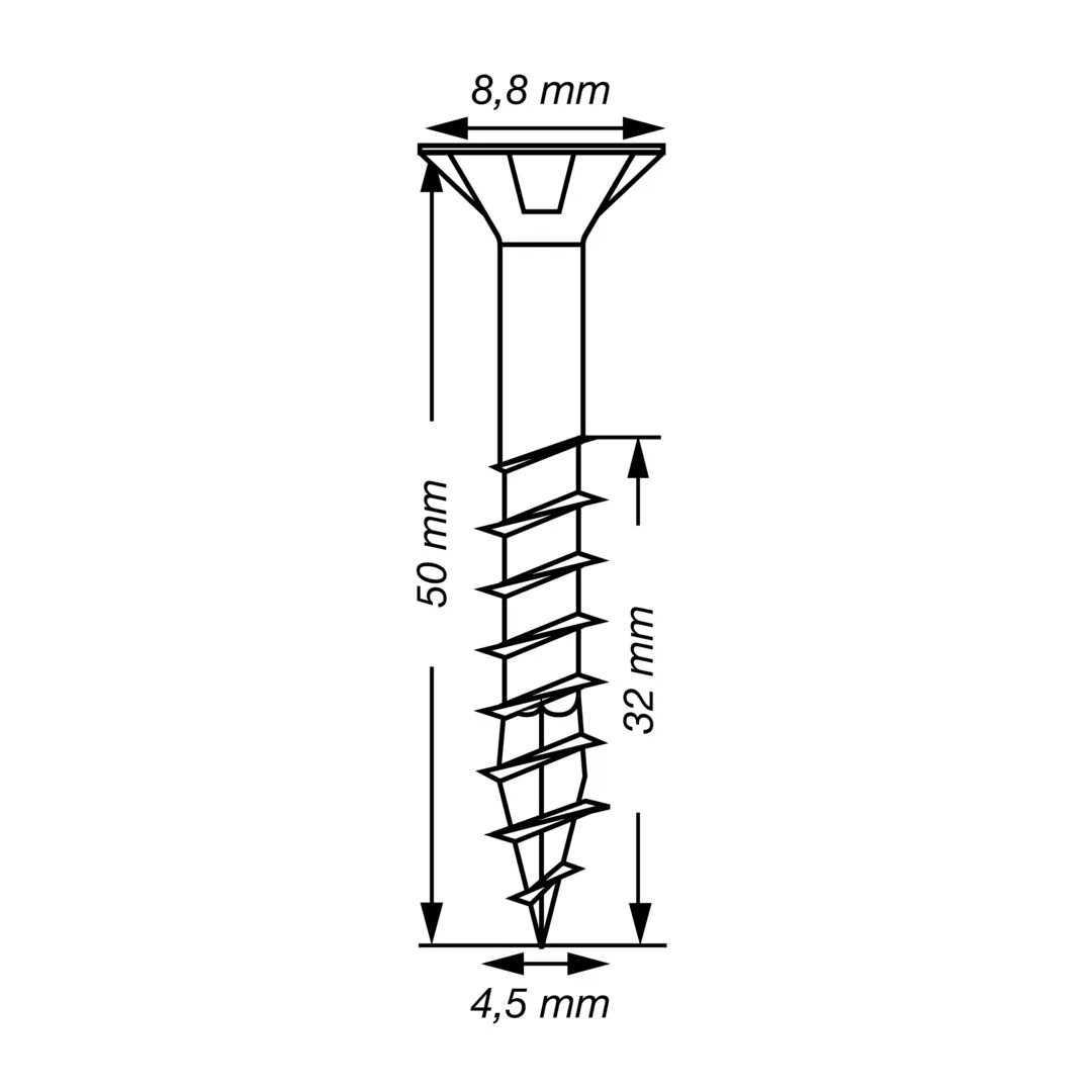 SPAX Senkkopf-Schraube T20  4,5 x 50