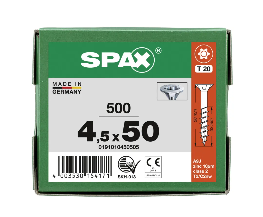 SPAX Senkkopf-Schraube T20  4,5 x 50