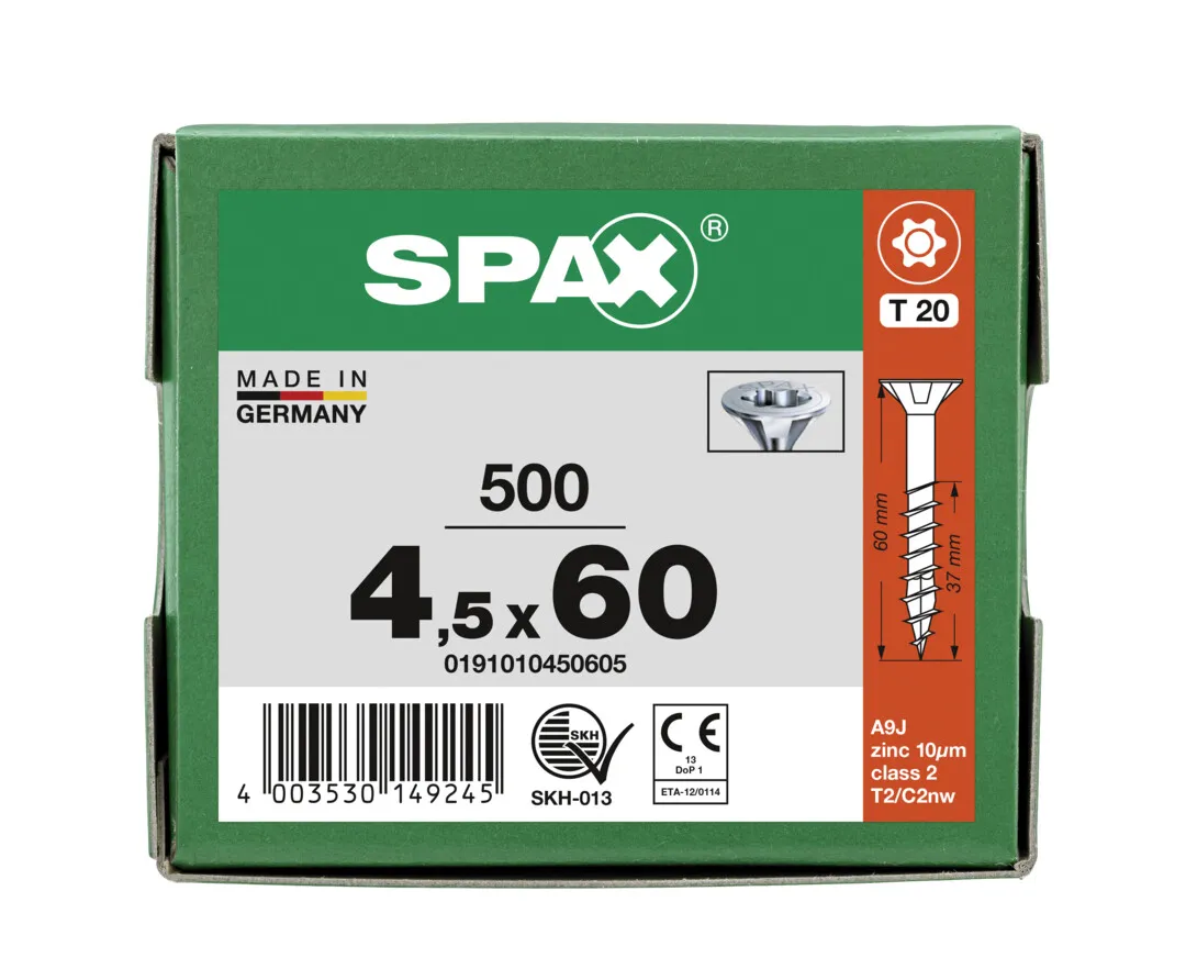 SPAX Senkkopf-Schraube T20  4,5 x 60