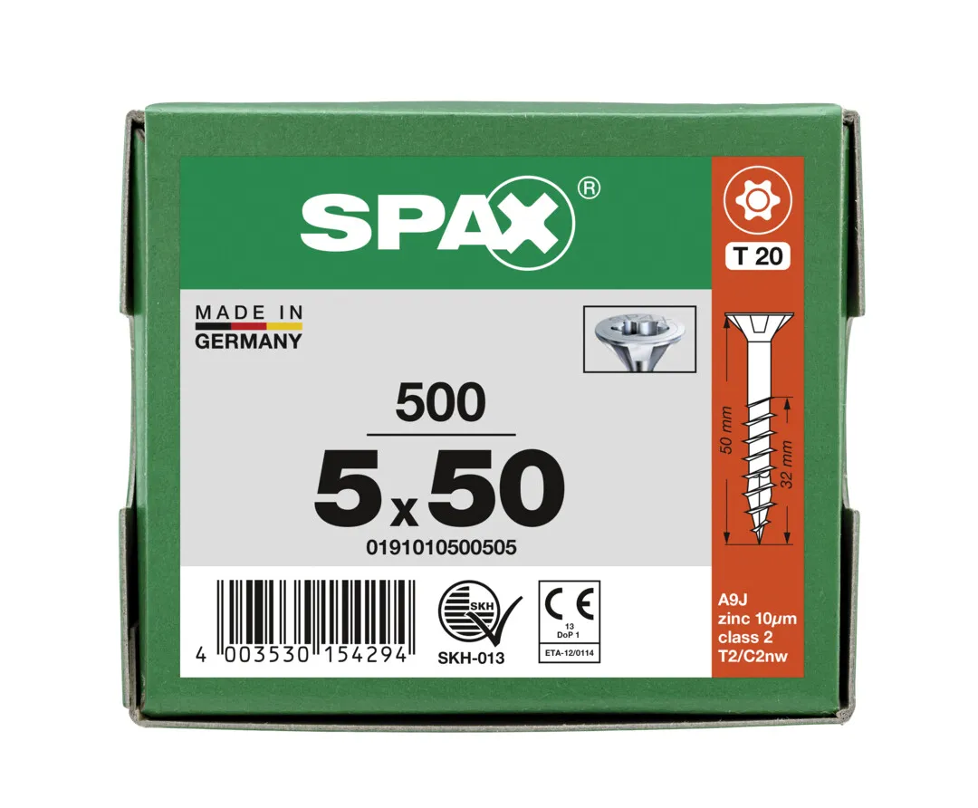 SPAX Senkkopf-Schraube T20  5,0 x 50