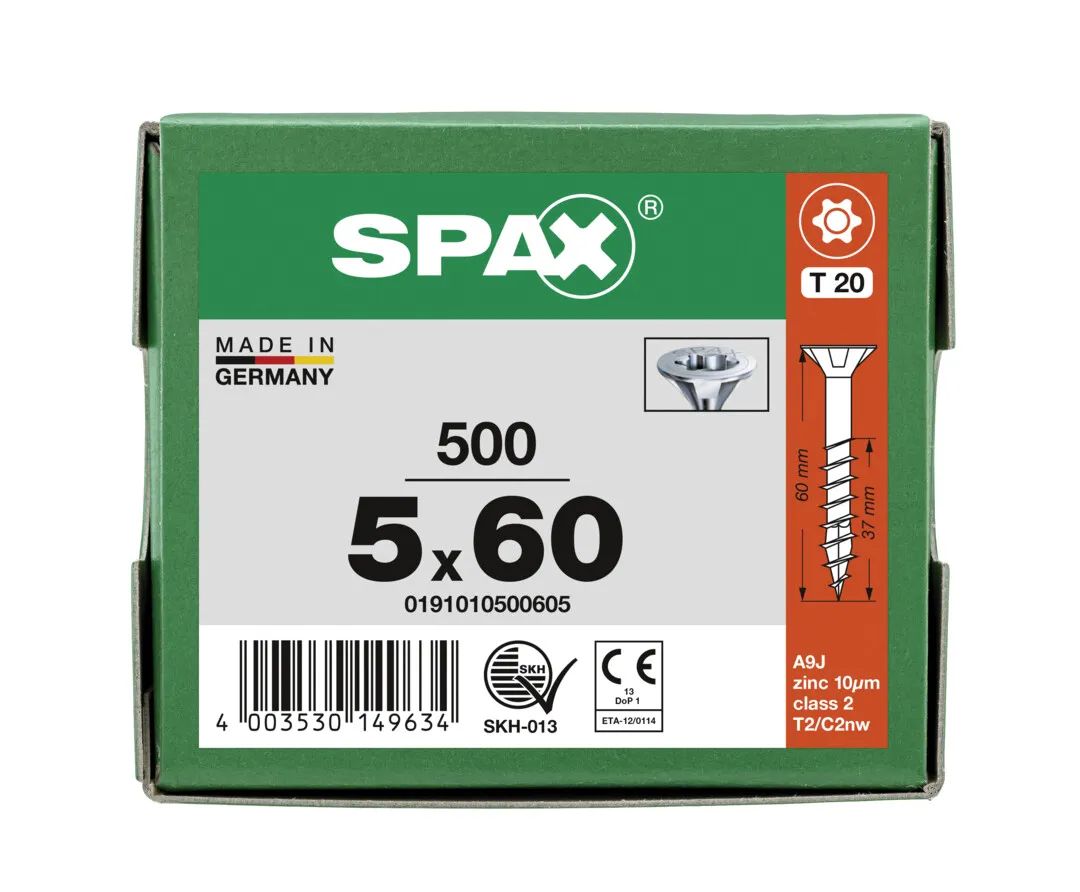 SPAX Senkkopf-Schraube T20  5,0 x 60