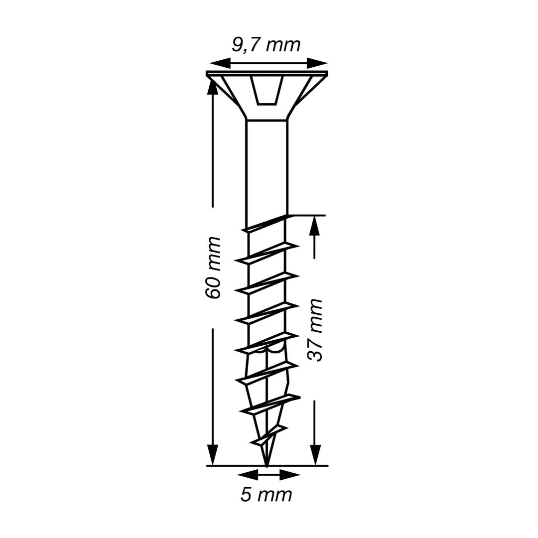 SPAX Senkkopf-Schraube T20  5,0 x 60