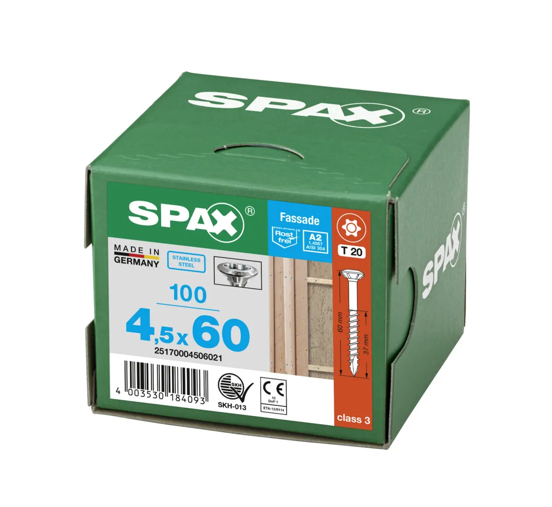SPAX Linsensenkk.T20 V2A 4,5x 60