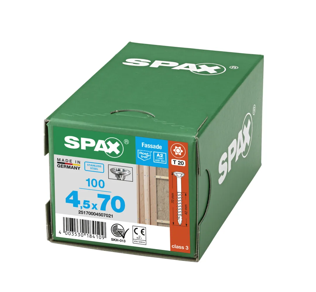SPAX Linsensenkk.T20 V2A 4,5x 70