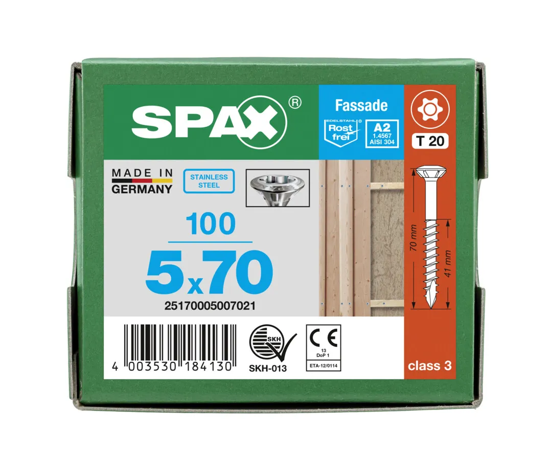 SPAX Linsensenkk.T20 V2A 5,0 x 70